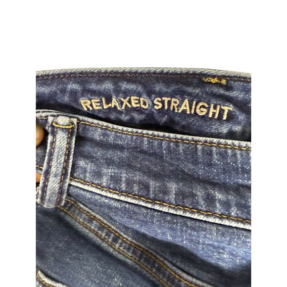 American Eagle Relaxed Straight Jeans - Men's 32x34 Blue - Picture 4 of 7